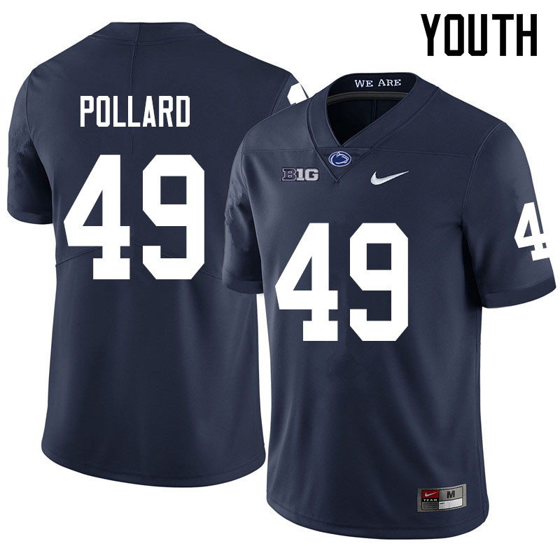 Youth #49 Cade Pollard Penn State Nittany Lions College Football Jerseys Sale-Navy - Click Image to Close